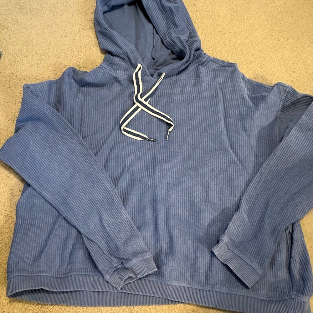 Aerie Women’s Ribbed Blue Hoodie